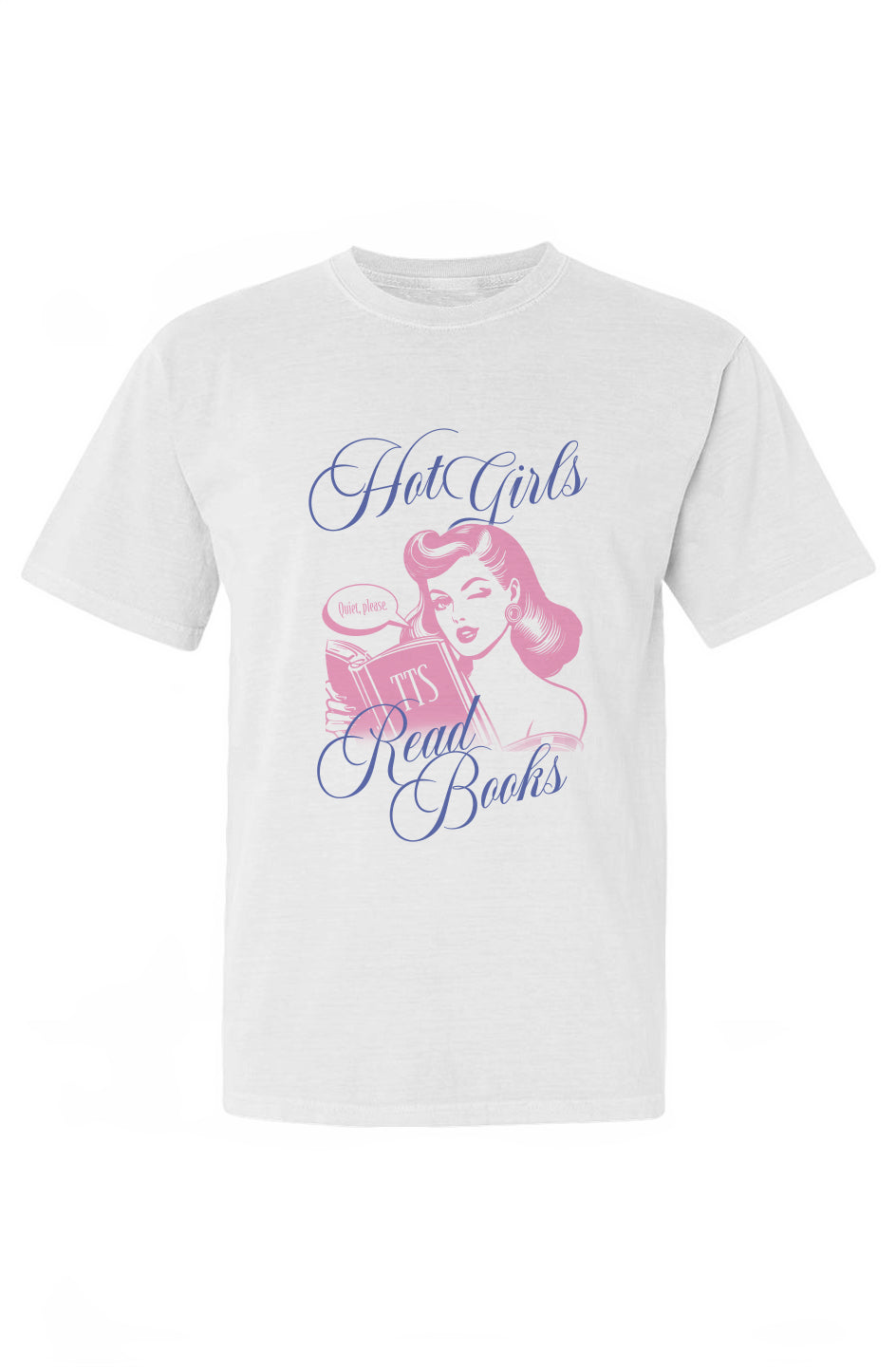 HOT GIRLS READ BOOKS - PINK AND BLUE