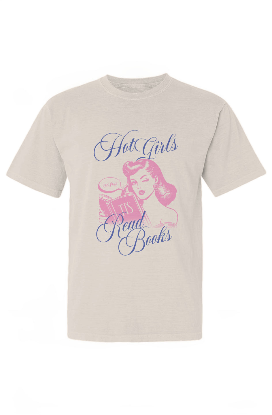 HOT GIRLS READ BOOKS - PINK AND BLUE